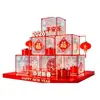 Caja de Regalo de Acrílico para Año Nuevo, Decoraciones, Atrezo de Decoración para Centros Comerciales en el Festival de Primavera