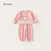 Envío Gratis Ropa Infantil Conjunto Niñas Sudadera Rosa Encaje Pulóver Pantalones Jogger Conjunto Dos Piezas Niños Ropa Deportiva Infantil