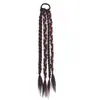 Trenzas Boxeadora Cola de Caballo Alta para Mujeres con Cabello Largo, Dreadlocks Dulces y Cool de Chica, Trenzas Largas con Mechas, Trenzas de Celebridad de Internet, Cola de Caballo Falsa