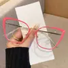 Nuevas Gafas Retro Artísticas Cat-Eye para Mujer, Estilo de Alta Gama, Adecuadas para un Look Natural, Se Pueden Adaptar con Lentes Graduadas, Estilo Coreano, Gafas de Montura Grande
