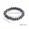 Pulsera de Estilo Étnico Amazon Transfronteriza, Simple y Versátil, Nueva Joyería de Pulsera de Hilo de Cuentas Redondas de Cerámica de Estilo Chino de 6 mm