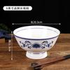 Tigela de Macarrão Tigela de Sopa Tigela de Macarrão Lamian Tigela Balde Culinária Hunan Cerâmica Tigela Alta Cor Sob Esmalte Louça Restaurante de Macarrão Pequeno Frito Comercial Doméstico