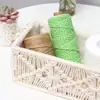 Caixa de armazenamento transfronteiriça personalizada, caixa de armazenamento quadrada tecida à mão, cesta organizadora de maquiagem, cesta de armazenamento de lanches para mesa