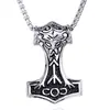 Dominante Mito Nórdico Martillo de Thor Colgante de Acero Inoxidable Collar para Hombre Acero de Titanio Accesorios Vintage Colgante Joyería