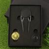 Amazon artículos de golf populares caja de regalo de tenedor de frutas traje tenedor de bola de metal/clip para gorra/marcador de bola
