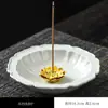 Soporte de incienso estilo chino para cuatro estaciones, para el hogar, interior, ceremonia del té, aleación, loto, hilo, quemador de incienso, cerámica, creativo, quemador de aromaterapia, adornos