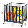 Expositor de equipamentos esportivos de metal cesta de armazenamento de equipamentos esportivos cesta de armazenamento de bola de basquete de futebol