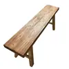 Mesa de Té de Madera de Olmo Viejo, Escritorio de Oficina de Madera Maciza, Mesa de Comedor de Madera Natural, Escritorio Sencillo para Estudio, Barra de Bar con Separador, Tablero de Mesa para Ventana de Mirador y Balcón