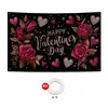 Ambiente Romántico Transfronterizo Parejas Decoración Fotográfica para Fiestas de Alto Nivel Día de San Valentín Bandera de Garaje Banner Tela de Fondo
