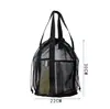 Bolsa de Almacenamiento para Viaje Bolsa Tote de Malla Hueca Bolsa con Cordón Plegable Ultra Ligera Bolsa de Playa Neceser Transfronterizo