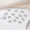 Joias para Unhas Artísticas Transfronteiriças Laço Metal Liga de Zinco Unha para Usar Joias de Unha Fabricante Atacado Unha Artística Borboleta
