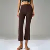 Calças de Yoga de Comprimento 8/10, Levemente Flare, Justas ao Corpo, Calças Shark Levanta Bumbum para Mulheres, Finas de Verão, Cintura Alta, Emagrecedoras, Secagem Rápida, Afuniladas