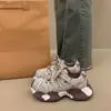 Zapatillas tipo dad con cordones únicas para mujer, nuevo modelo otoño 2026, que aumentan la altura, estilizan, versátiles, ligeras, zapatos casuales deportivos