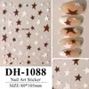 Adesivos de Unha Estrela de Cinco Pontas Mais Vendidos Transfronteiriços Estilo Europeu e Americano Mais Vendidos Vários Estilos Estrelas 3D Planos Impermeáveis Adesivos de Arte para Unhas DIY