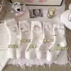 Meias Pelúcia Fofas de Inverno para Mulheres com Lã Adicionada Espessadas Quentes Meias de Lã Meias para Casa de Cano Médio Lã Australiana Meias para Chão para Dormir