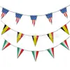 Bandeirinhas de Corda Personalizadas 20*30cm de Vários Países, Bandeirinhas de Corda Belgas, Bandeirinhas Triangulares de Corda, Bandeirinhas de Corda de Plástico, Bandeiras e Faixas Penduradas