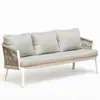 Sofá de ratán para exteriores, a prueba de lluvia y sol, para patio de villa, silla sofá de ocio, jardín de hotel de alquiler vacacional, muebles de aleación de aluminio