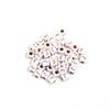 100 Peças/Pacote acrílico quadrado branco dourado letras lavadas contas soltas diy roupa pulseira Acessórios Atacado