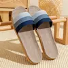 Pantuflas de Lino para Primavera, Otoño y Verano, Pantuflas de Verano Tejidas de Paja de Ratán con Suela Gruesa para Hombres y Mujeres, Adecuadas para Uso en Casa y en Interiores