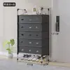 Zapatero con tapa abatible a prueba de polvo, estante de almacenamiento simple de cuatro niveles de gran capacidad para uso doméstico, gabinete económico de almacenamiento de zapatos multicapa