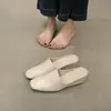 Recién llegado: Mules de Cuña de Moda para Exteriores que Aumentan la Altura, con Punta Cerrada para Mujer, Zapatos de Verano Slip-On Cuadrados para Mujeres Menudas