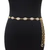 Cinto feminino transfronteiriço decoração de Halloween cor de cristal corrente de metal com strass rubi corrente de cintura em estoque