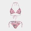 Biquíni Europeu e Americano Estampado 2025 Conjunto de Três Peças Cruzado Fronteira Lazada Saia Envelope Conjunto de Duas Peças Sexy Roupa de Banho Biquíni de Férias