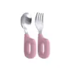 Ventas Directas de Fábrica Acero Inoxidable Silicona Vajilla Infantil Plato de Cena de Silicona Bol Tenedor Cuchara Babero Vajilla Set de Vajilla para Bebé