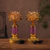 Lámpara de Loto Siete Colores LED Lámpara de Ofrenda a Buda Lámpara Eterna para el Hogar Lámpara de Ofrenda a Buda Lámpara de Buda Lámpara de Guanyin Dios de la Riqueza Lámpara de Ofrenda a Buda