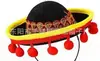 Carnaval Festa de Halloween Mini Feltro Pom-Pom Mexicano Headband para Pet Grampo de Cabelo Chapéu para Pet Fantasia de Festival