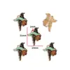Accesorios para Joyería de Aleación con Goteo de Aceite DIY Colgantes de Mariposa Oscura Murciélago Pendientes Pendientes Pulsera Colgante W508