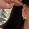Anillo de Oreja CNC Hielo Hielo Hielo de Plata de Ley 925 Lujo Ligero Gama Alta Nicho Versátil Destello Artesanía Italiana Pendientes Lujo Ligero