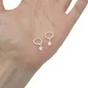 Pendientes Colgantes de Estrella para Mujer Versátiles Estrella de Cinco Puntas Aros Retro para Oreja Nicho Pendientes de Alta Gama Venta al por Mayor
