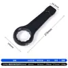 Llave de impacto negra de alta resistencia con mango recto, llave Torx de cabeza única, 65 engrosada, 36 acciones de martillo, 38 impactos, 90 tamaño grande, 95