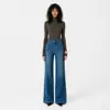 Jeans de Mujer de Ajuste Relajado Simple y Lujoso/Pierna Ligeramente Acampanada Sueltos de Cintura Alta, Pierna Ancha Rectos Adelgazantes Elásticos Negros y Grises, Nuevo Modelo Otoño 2026