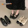 Zapatos Mary Jane estilo francés de punta fina con tacón oculto y suela gruesa, nueva colección otoño 2026 para mujer, perfectos con faldas, zapatos de tacón alto de piel
