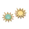 Aço Inoxidável Transfronteiriço Pingente Grande de Sol Pingente de Pedra Preciosa DIY Colar Estilo Europeu e Americano Acessórios de Brincos Personalizados Atacado