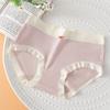 Ropa interior de algodón simple para mujer, sin costuras, agradable para la piel, 100% algodón, antibacteriano, entrepierna hasta media cintura, bragas de algodón cómodas y transpirables para niña