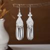 Aretes Étnicos Imitación Plata Miao Aretes Retro Largos con Borlas Atracciones Aretes Estilo Antiguo Aretes Miao para Mujer Venta al por Mayor