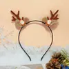 Diadema de Reno con Copo de Nieve Navideño Lazo Rosa Azul Diadema de Cabeza de Ciervo Pasador Navideño Adorno para el Cabello Dulce Peculiar