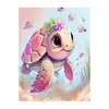 Kit de pintura de diamantes 5D con temática de animales de dibujos animados, una decoración de arte DIY para el hogar, completo con herramientas y un juego de pintura de diamantes de punto de cruz