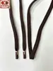 Cabo Plano de Poliéster-Algodão de 1cm, Cordão Colorido para Capuz, Cordão Versátil Casual para Cintura, Conjunto de Duas Peças em Liga com Sino, Em Estoque