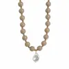 N13209 Colar Colorido de Contas Novo para Primavera e Verão, Estilo Fashion Exquisito e Simples, Corrente de Clavícula Versátil de Nicho