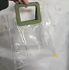 Bolsa de Mão de PVC Transparente Sacola de Presente de Mão Embalagem Plástica a Laser Sacola de Presente Mãe Crianças Professor Festival