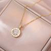 Collar para Mujer, Collar de Zirconia con Forma de Corazón a la Moda, Nicho Simple Versátil Nuevo Estilo, Elegante Collar de Acero al Titanio Joyería al por Mayor