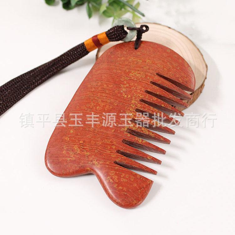 红砭石u形梳子