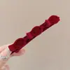 Pinza para el Cabello Trenzada de Terciopelo de Doble Capa para Mujer 2026 Nuevo Estilo Pinza de Princesa Perezosa Flequillo Lateral Pinza de Pato Accesorio para el Cabello