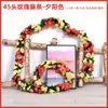 Rosa de Simulação Rattan Tubo de Ar Condicionado Enrolamento Flor Artificial Trepadeira Tira de Flor Plástica Decoração de Casamento Trepadeira de Flor Artificial
