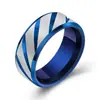 Deseo Anillo Doble Biselado Flor Twill Mate para Pareja Simple de Arco Interior de 8 mm Nuevo Europeo y Americano Amazon Venta al por Mayor