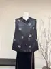 Nuevo Chaleco Reversible Jacquard Bordado Exquisito Estilo Chino Mariposa Otoño 2025 Nuevo Cuello Alto Chaleco de Lujo